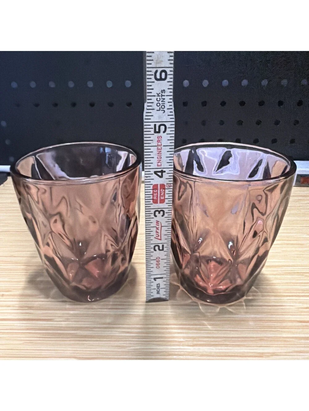 VTG 2 Jeannette Glass Company Windsor purple Amethyst depression glass tumblers*